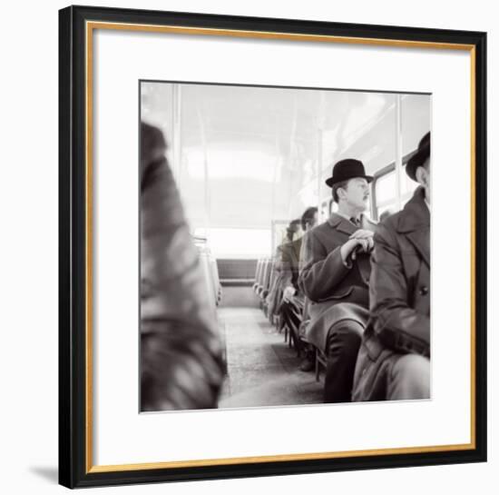 City Gent on the Top Deck of a Bus-Henry Grant-Framed Art Print