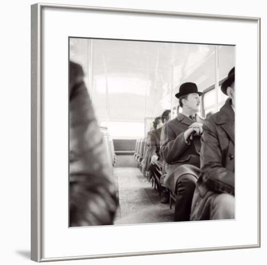 City Gent on the Top Deck of a Bus-Henry Grant-Framed Art Print