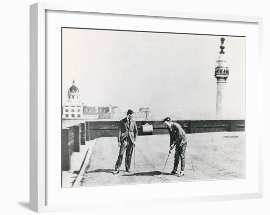 City Golfers Viewed from the Monument-null-Framed Photographic Print