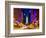 City Hall and Avenue of the Arts by Night, Philadelphia, Pennsylvania, United States-Philippe Hugonnard-Framed Photographic Print