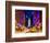 City Hall and Avenue of the Arts by Night, Philadelphia, Pennsylvania, United States-Philippe Hugonnard-Framed Photographic Print