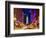 City Hall and Avenue of the Arts by Night, Philadelphia, Pennsylvania, US, White Frame-Philippe Hugonnard-Framed Art Print