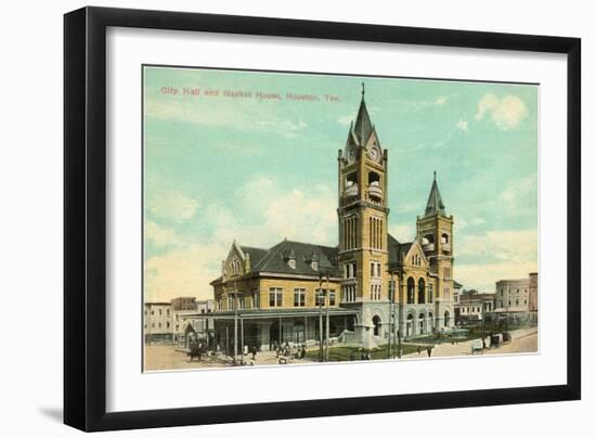 City Hall and Market House, Houston, Texas-null-Framed Art Print