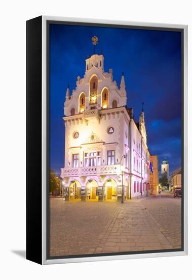 City Hall at Dusk, Market Square, Old Town, Rzeszow, Poland, Europe-Frank Fell-Framed Premier Image Canvas
