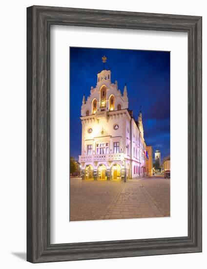 City Hall at Dusk, Market Square, Old Town, Rzeszow, Poland, Europe-Frank Fell-Framed Photographic Print