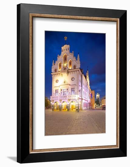 City Hall at Dusk, Market Square, Old Town, Rzeszow, Poland, Europe-Frank Fell-Framed Photographic Print
