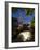 City Hall at Dusk with Fountain in Foreground, Vienna, Austria-Charles Bowman-Framed Photographic Print