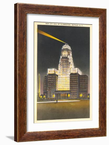 City Hall at Night, Buffalo-null-Framed Art Print