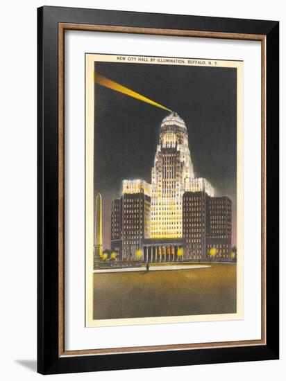 City Hall at Night, Buffalo-null-Framed Art Print