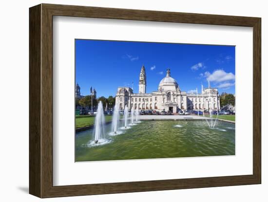 City Hall, Civic Centre, Cardiff, Wales, United Kingdom, Europe-Billy Stock-Framed Photographic Print