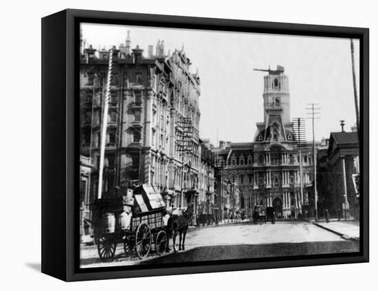 City Hall Construction, Philadelphia, Pennsylvania-null-Framed Stretched Canvas