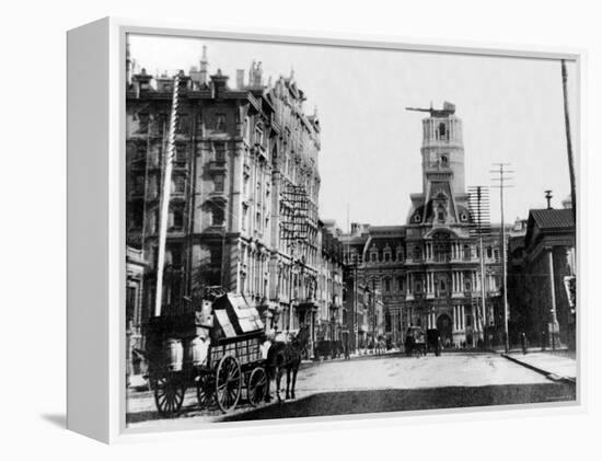 City Hall Construction, Philadelphia, Pennsylvania-null-Framed Stretched Canvas