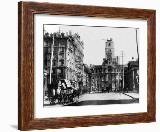 City Hall Construction, Philadelphia, Pennsylvania-null-Framed Photo