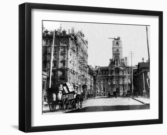 City Hall Construction, Philadelphia, Pennsylvania-null-Framed Photo