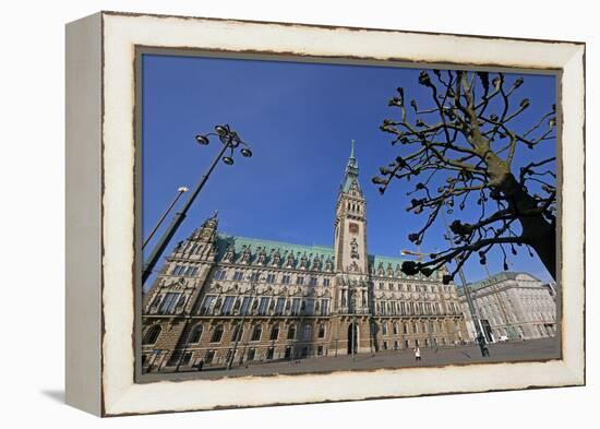 City Hall, Hamburg, Germany, Europe-Hans-Peter Merten-Framed Premier Image Canvas