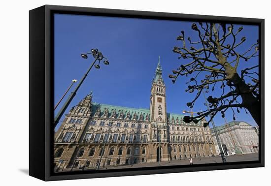 City Hall, Hamburg, Germany, Europe-Hans-Peter Merten-Framed Premier Image Canvas