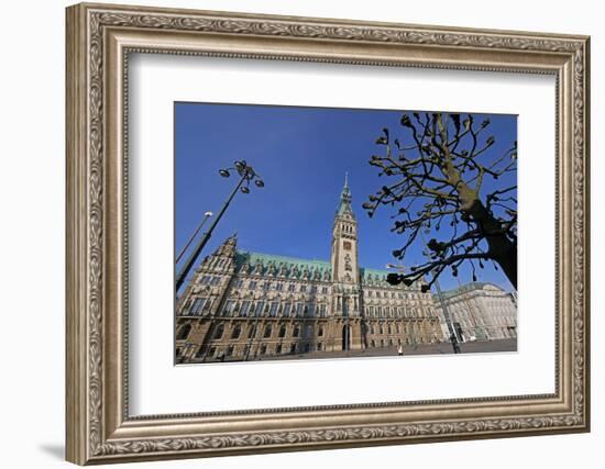 City Hall, Hamburg, Germany, Europe-Hans-Peter Merten-Framed Photographic Print