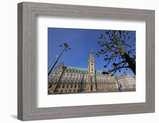 City Hall, Hamburg, Germany, Europe-Hans-Peter Merten-Framed Photographic Print