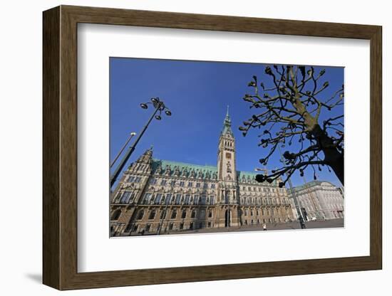 City Hall, Hamburg, Germany, Europe-Hans-Peter Merten-Framed Photographic Print