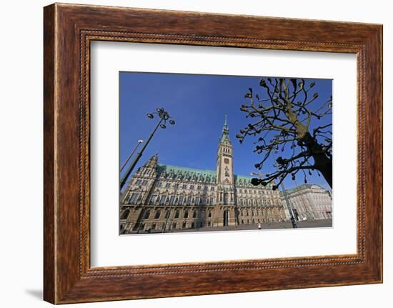 City Hall, Hamburg, Germany, Europe-Hans-Peter Merten-Framed Photographic Print