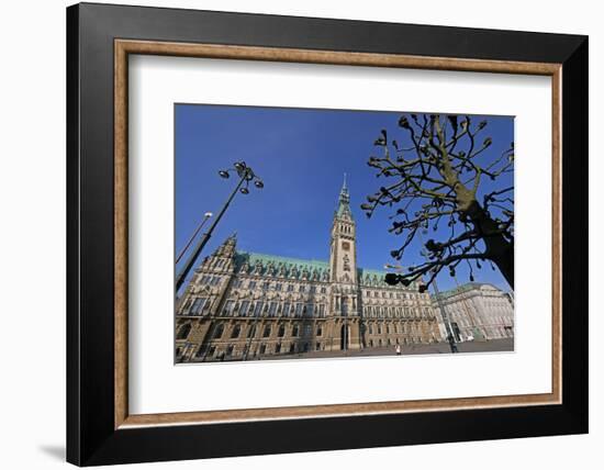 City Hall, Hamburg, Germany, Europe-Hans-Peter Merten-Framed Photographic Print