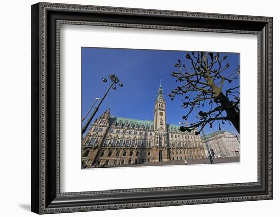 City Hall, Hamburg, Germany, Europe-Hans-Peter Merten-Framed Photographic Print