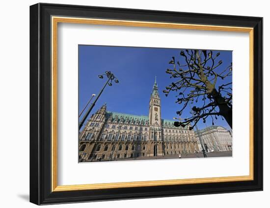 City Hall, Hamburg, Germany, Europe-Hans-Peter Merten-Framed Photographic Print