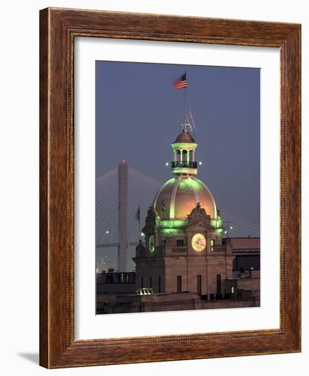 City Hall in Morning Light, Savannah, Georgia, USA-Joanne Wells-Framed Photographic Print