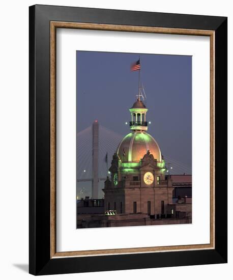 City Hall in Morning Light, Savannah, Georgia, USA-Joanne Wells-Framed Photographic Print