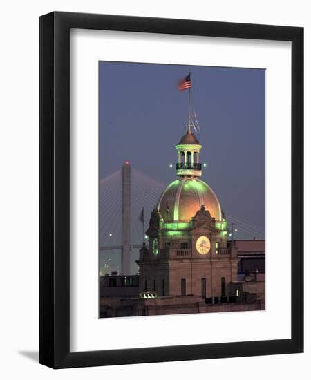 City Hall in Morning Light, Savannah, Georgia, USA-Joanne Wells-Framed Photographic Print
