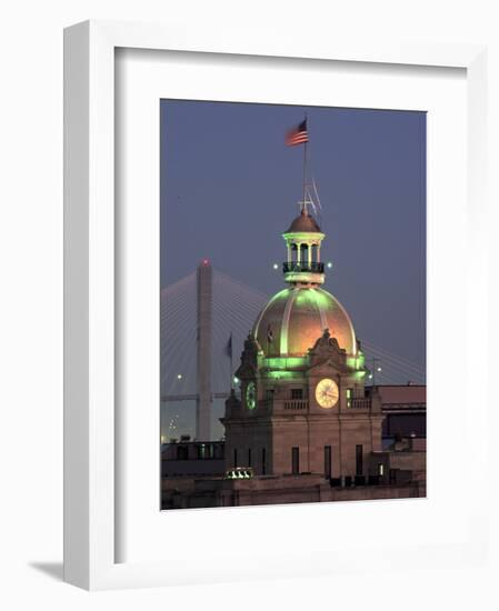 City Hall in Morning Light, Savannah, Georgia, USA-Joanne Wells-Framed Photographic Print