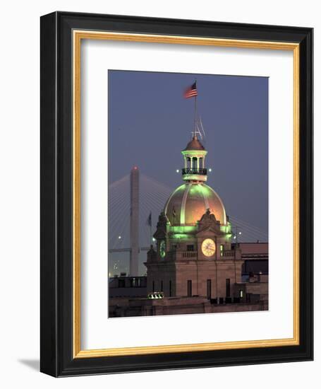 City Hall in Morning Light, Savannah, Georgia, USA-Joanne Wells-Framed Photographic Print