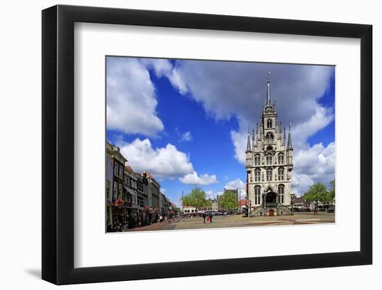 City Hall on the Market Square of Gouda, South Holland, Netherlands, Europe-Hans-Peter Merten-Framed Photographic Print