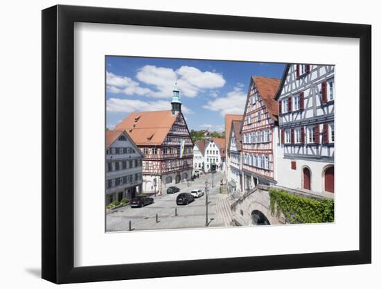 City Hall on the Marketplace, Backnang, Baden Wurttemberg, Germany-Markus Lange-Framed Photographic Print