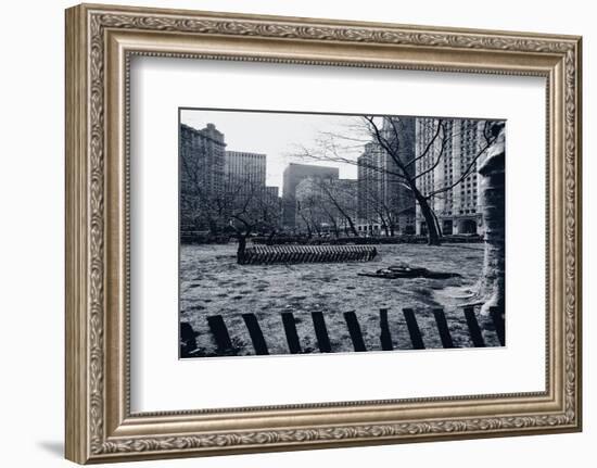 City Hall Park New York-null-Framed Art Print