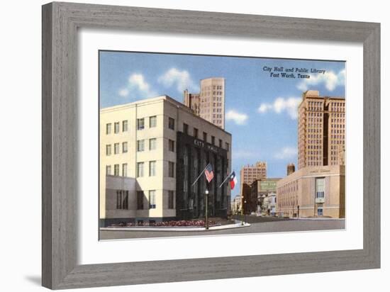 City Hall, Public Library, Fort Worth, Texas-null-Framed Art Print