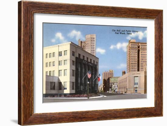 City Hall, Public Library, Fort Worth, Texas-null-Framed Art Print