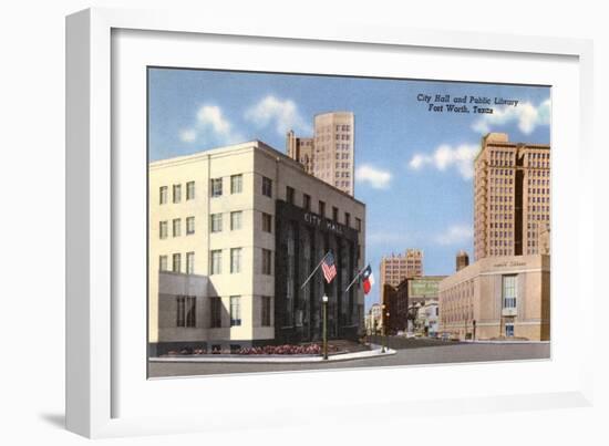 City Hall, Public Library, Fort Worth, Texas-null-Framed Art Print