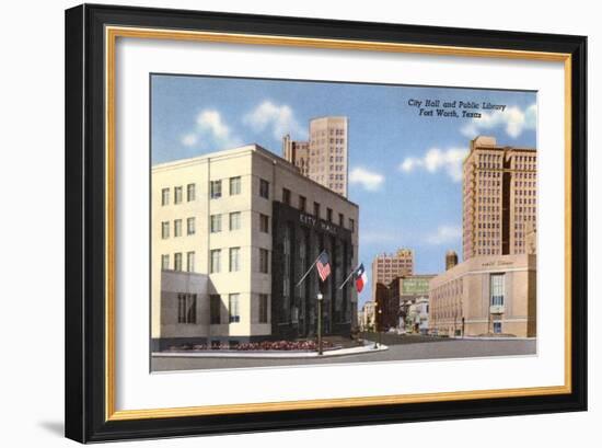 City Hall, Public Library, Fort Worth, Texas-null-Framed Art Print