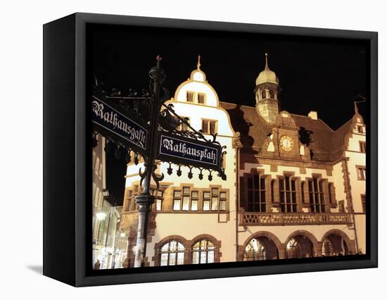 City Hall, Rathausplatz, Old Town, Freiburg, Baden-Wurttemberg, Germany, Europe-Hans Peter Merten-Framed Premier Image Canvas