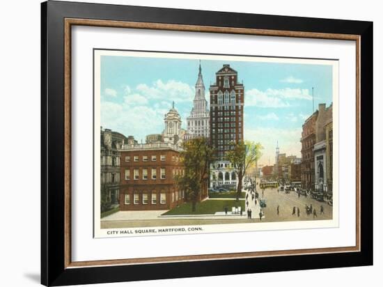 City Hall Square, Hartford, Connecticut-null-Framed Art Print