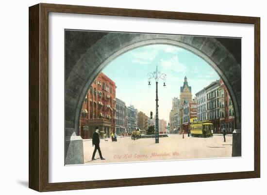 City Hall Square, Milwaukee, Wisconsin-null-Framed Art Print