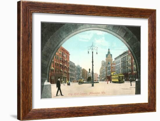 City Hall Square, Milwaukee, Wisconsin-null-Framed Art Print