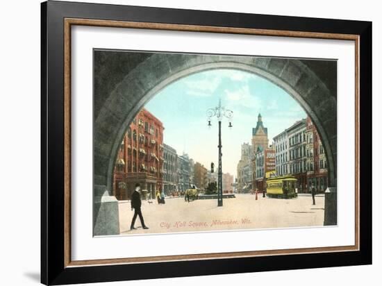 City Hall Square, Milwaukee, Wisconsin-null-Framed Art Print