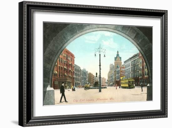 City Hall Square, Milwaukee, Wisconsin-null-Framed Art Print