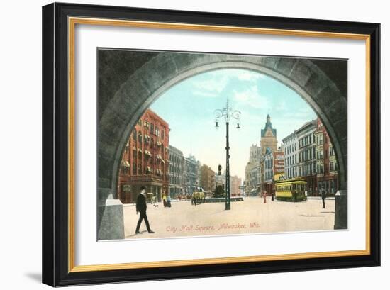 City Hall Square, Milwaukee, Wisconsin-null-Framed Art Print