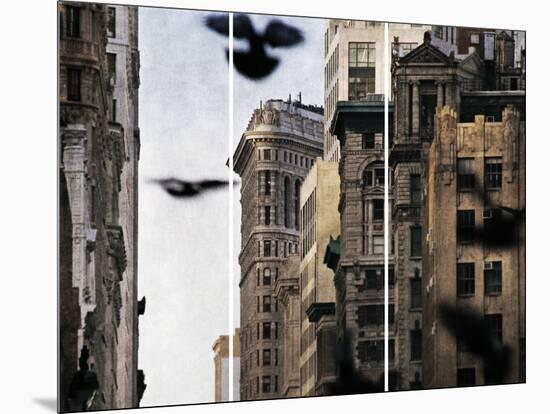 City In Flight-Pete Kelly-Mounted Giclee Print