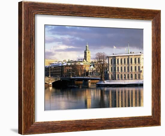 City in Winter, Stockholm, Sweden, Scandinavia, Europe-Sylvain Grandadam-Framed Photographic Print