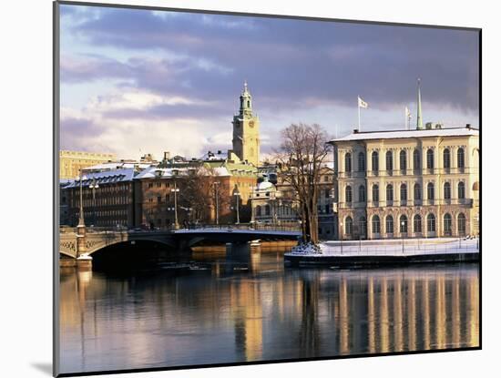 City in Winter, Stockholm, Sweden, Scandinavia, Europe-Sylvain Grandadam-Mounted Photographic Print