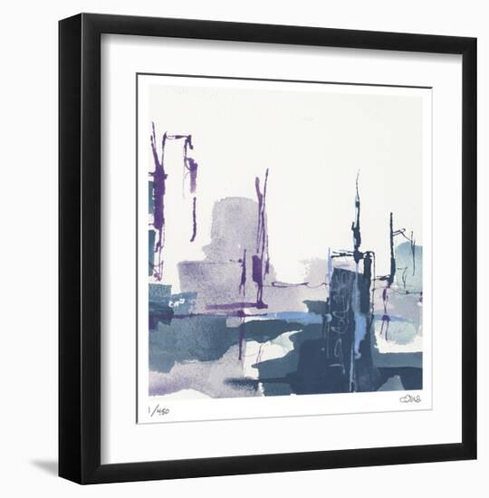 City Indigo III-Chris Paschke-Framed Limited Edition